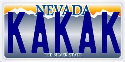 NV license plate KAKAK