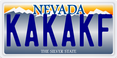 NV license plate KAKAKF