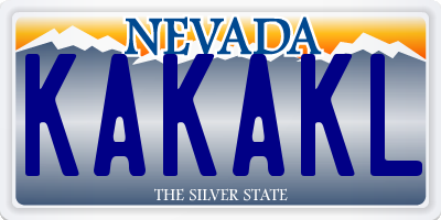 NV license plate KAKAKL