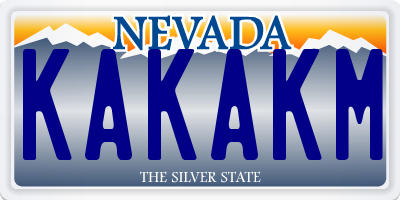 NV license plate KAKAKM