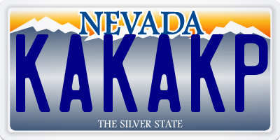 NV license plate KAKAKP