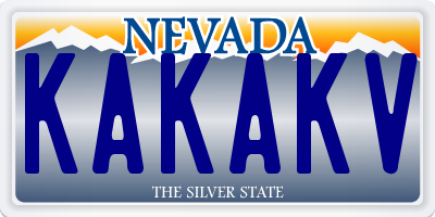 NV license plate KAKAKV