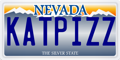 NV license plate KATPIZZ