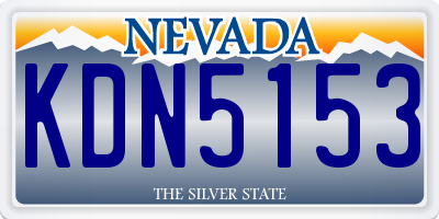 NV license plate KDN5153
