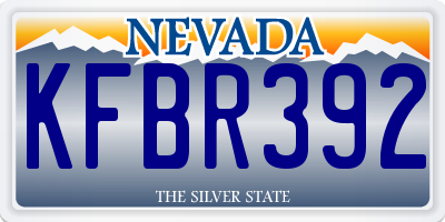 NV license plate KFBR392