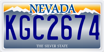 NV license plate KGC2674