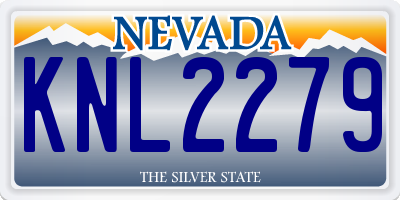 NV license plate KNL2279