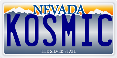 NV license plate KOSMIC