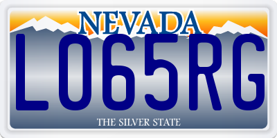 NV license plate L065RG