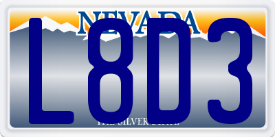 NV license plate L8D3