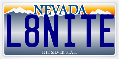 NV license plate L8NITE