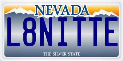 NV license plate L8NITTE