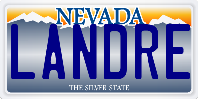 NV license plate LANDRE