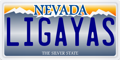 NV license plate LIGAYAS