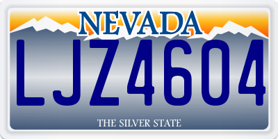 NV license plate LJZ4604