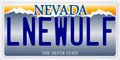 NV license plate LNEWULF