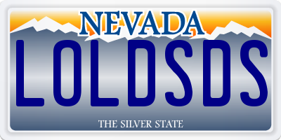 NV license plate LOLDSDS