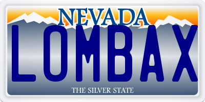 NV license plate LOMBAX