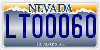 NV license plate LT00060