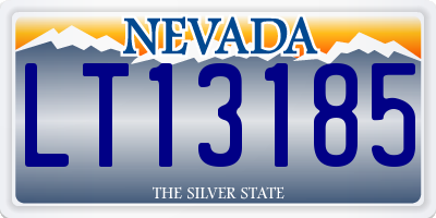 NV license plate LT13185