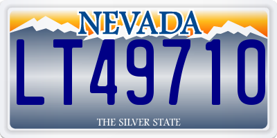 NV license plate LT49710