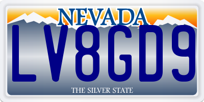 NV license plate LV8GD9