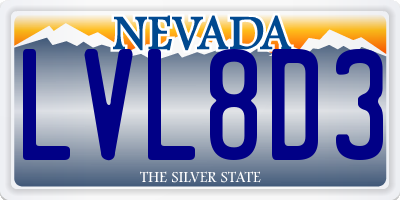 NV license plate LVL8D3