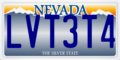 NV license plate LVT3T4