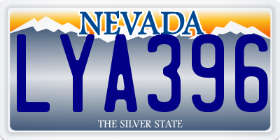 NV license plate LYA396