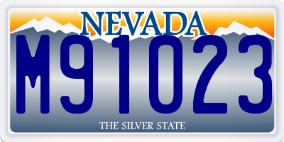 NV license plate M91023