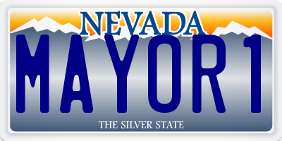 NV license plate MAYOR1