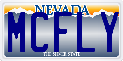 NV license plate MCFLY