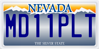 NV license plate MD11PLT