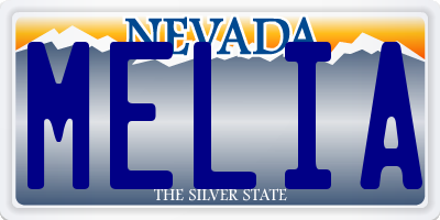 NV license plate MELIA