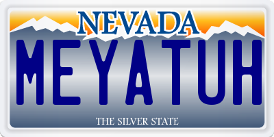 NV license plate MEYATUH