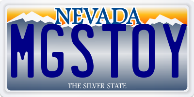 NV license plate MGSTOY