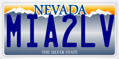 NV license plate MIA2LV