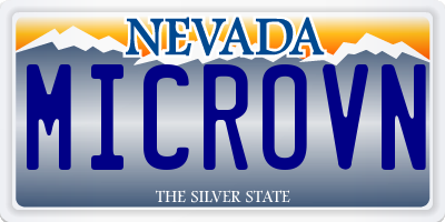 NV license plate MICROVN