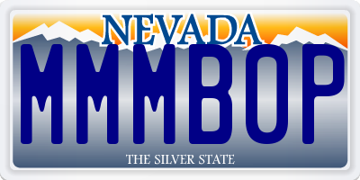 NV license plate MMMB0P