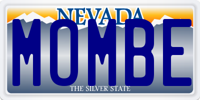 NV license plate MOMBE