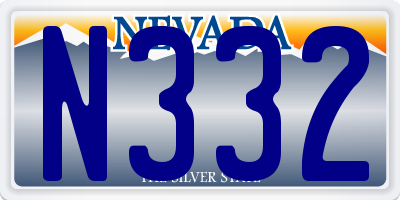 NV license plate N332