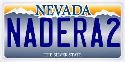 NV license plate NADERA2
