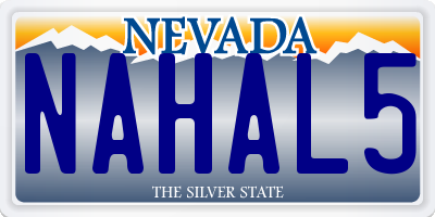 NV license plate NAHAL5