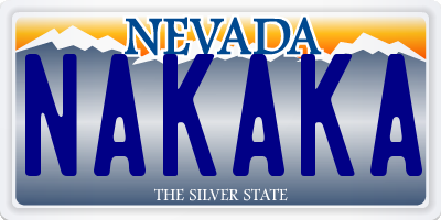 NV license plate NAKAKA