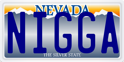 NV license plate NIGGA