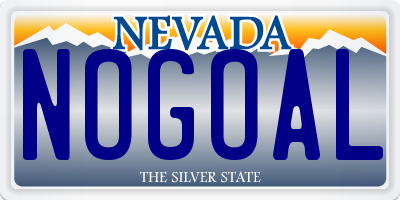 NV license plate NOGOAL