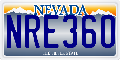 NV license plate NRE360