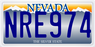 NV license plate NRE974