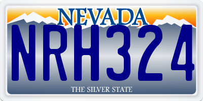 NV license plate NRH324