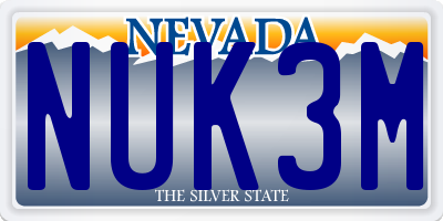 NV license plate NUK3M